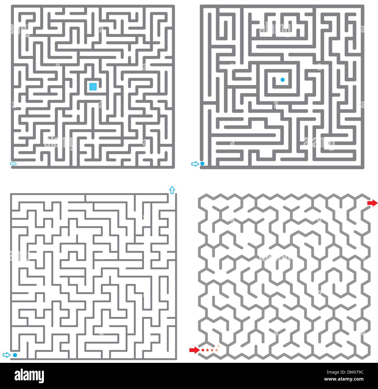 0245 kleine Labyrinthe Stock Vektor