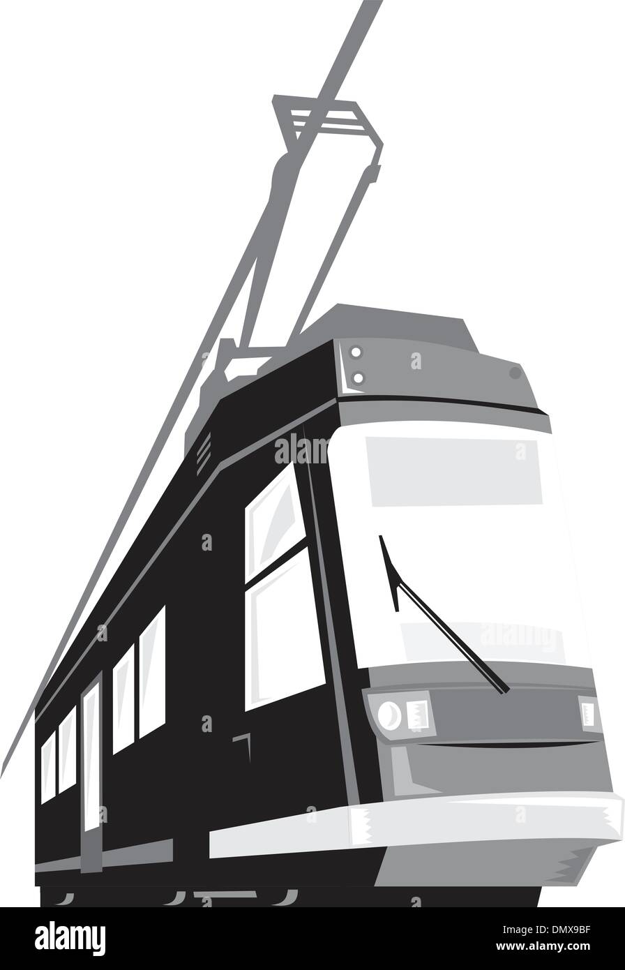 Moderne Straßenbahn Tram-Train Stock Vektor