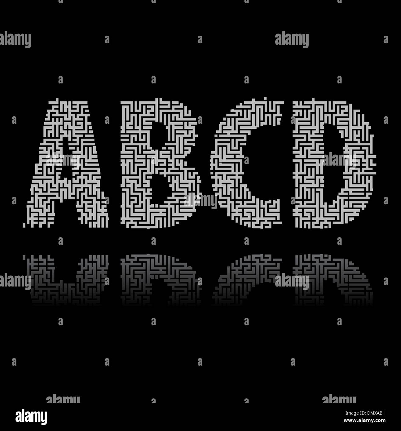 Labyrinth-Briefe Stock Vektor