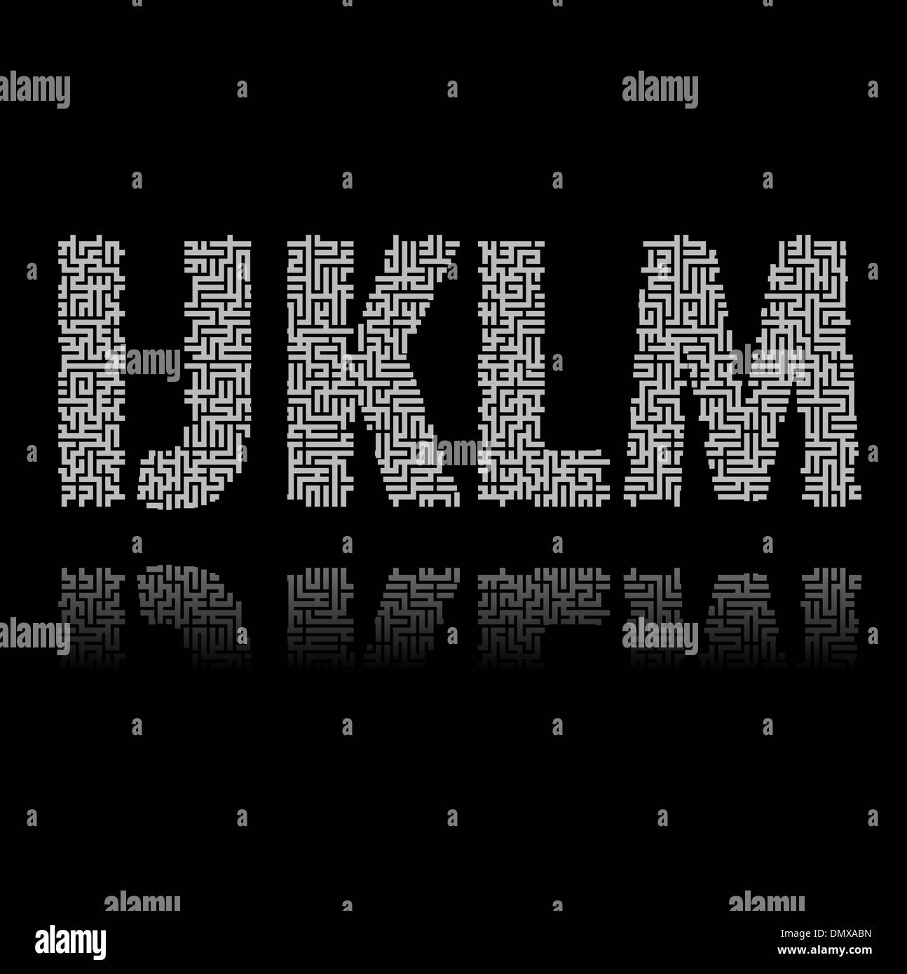 Labyrinth-Briefe Stock Vektor