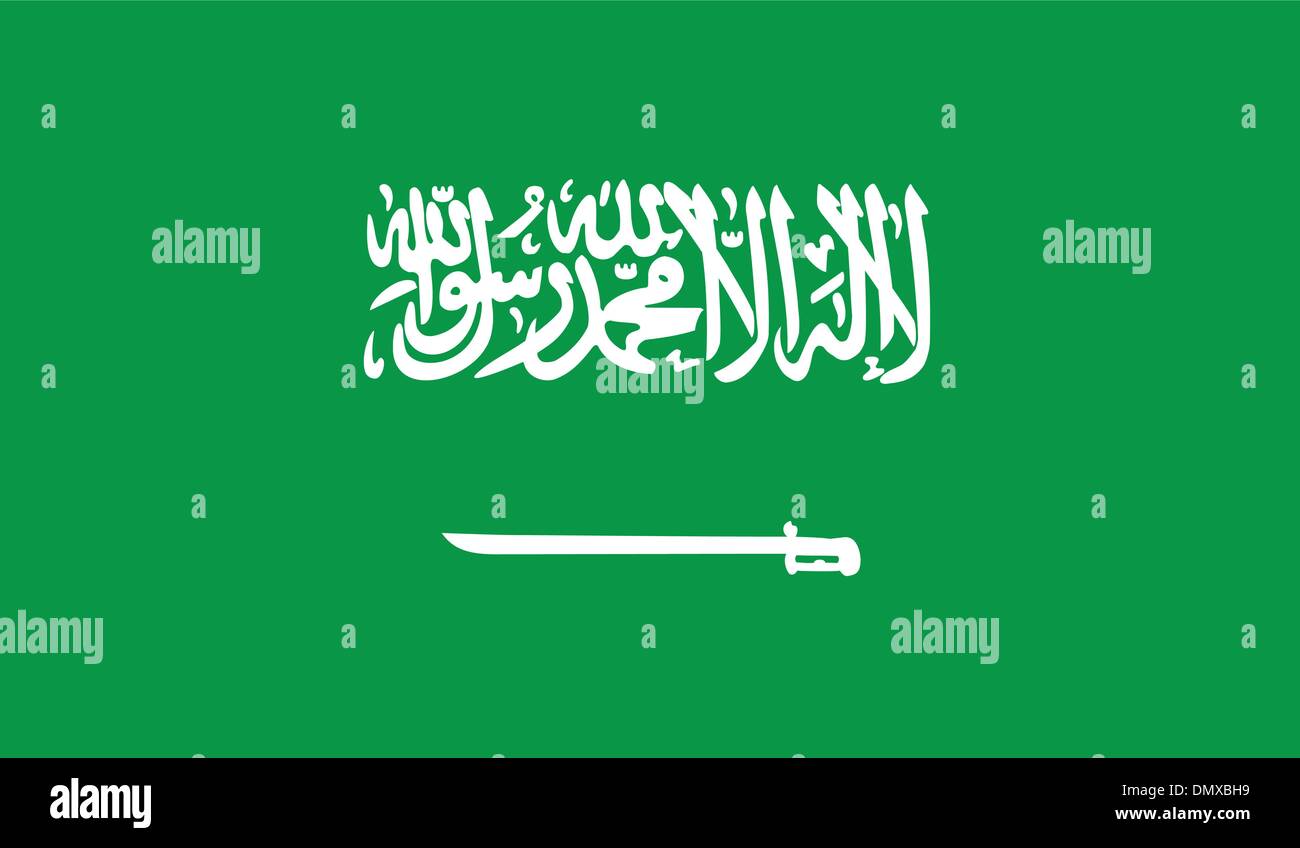 Saudi-Arabien-Flagge Stock Vektor