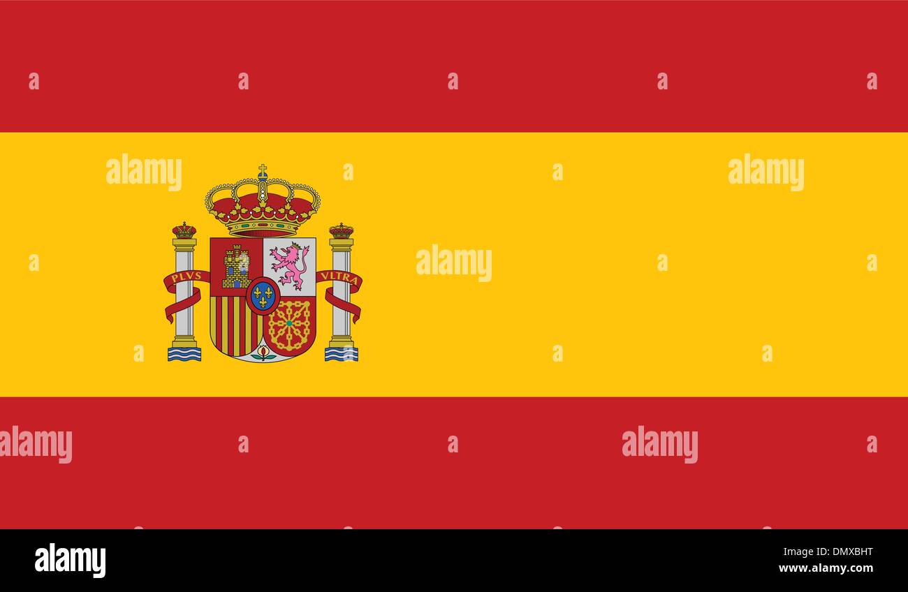Spanien-Flagge Stock Vektor