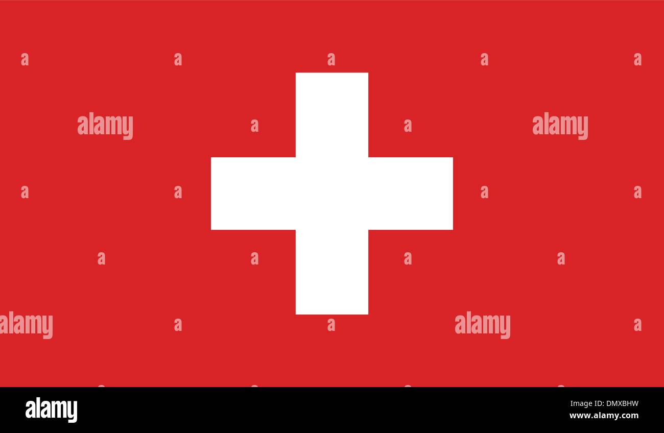 Schweiz-Flagge Stock Vektor
