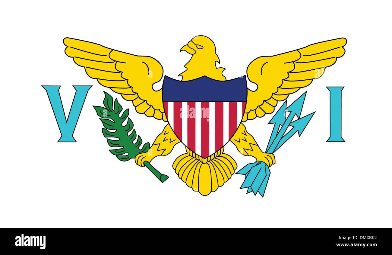 Jungferninseln (USA) Flagge Stock Vektor