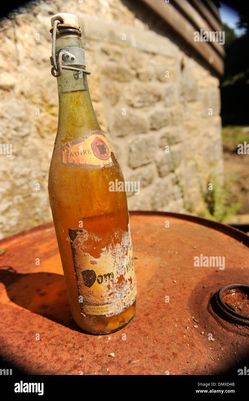 "Alter" Cidre Flasche Stockfoto