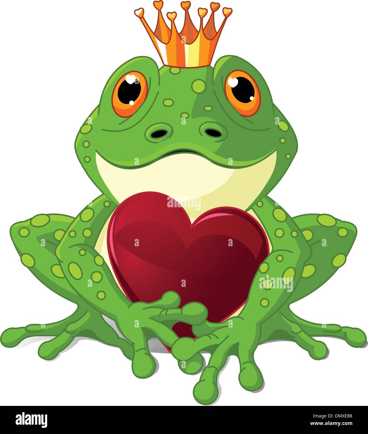Frosch mit Herz Stock-Vektorgrafik - Alamy