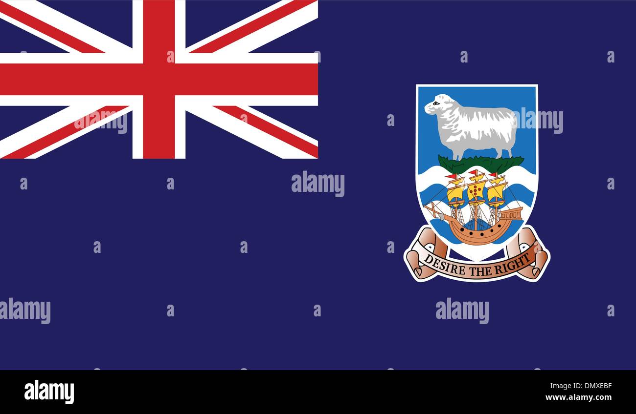 Flagge der Falklandinseln Stock Vektor