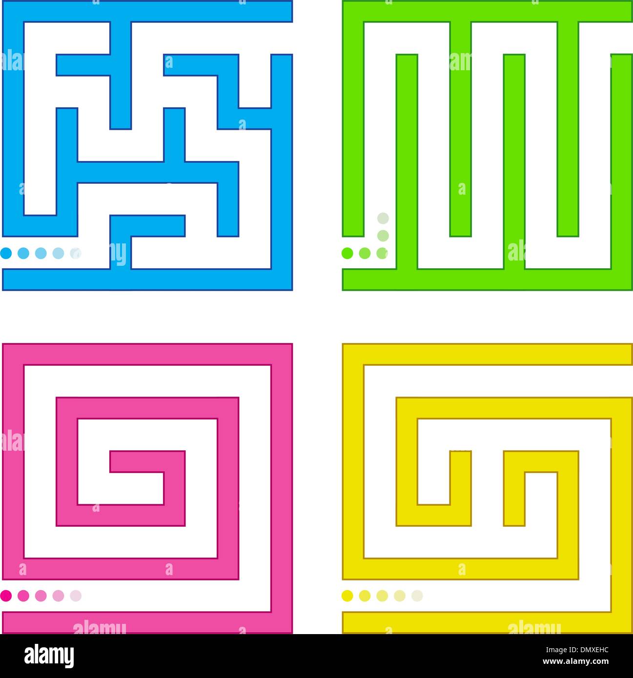 Kleine Vektor Labyrinthe Stock Vektor