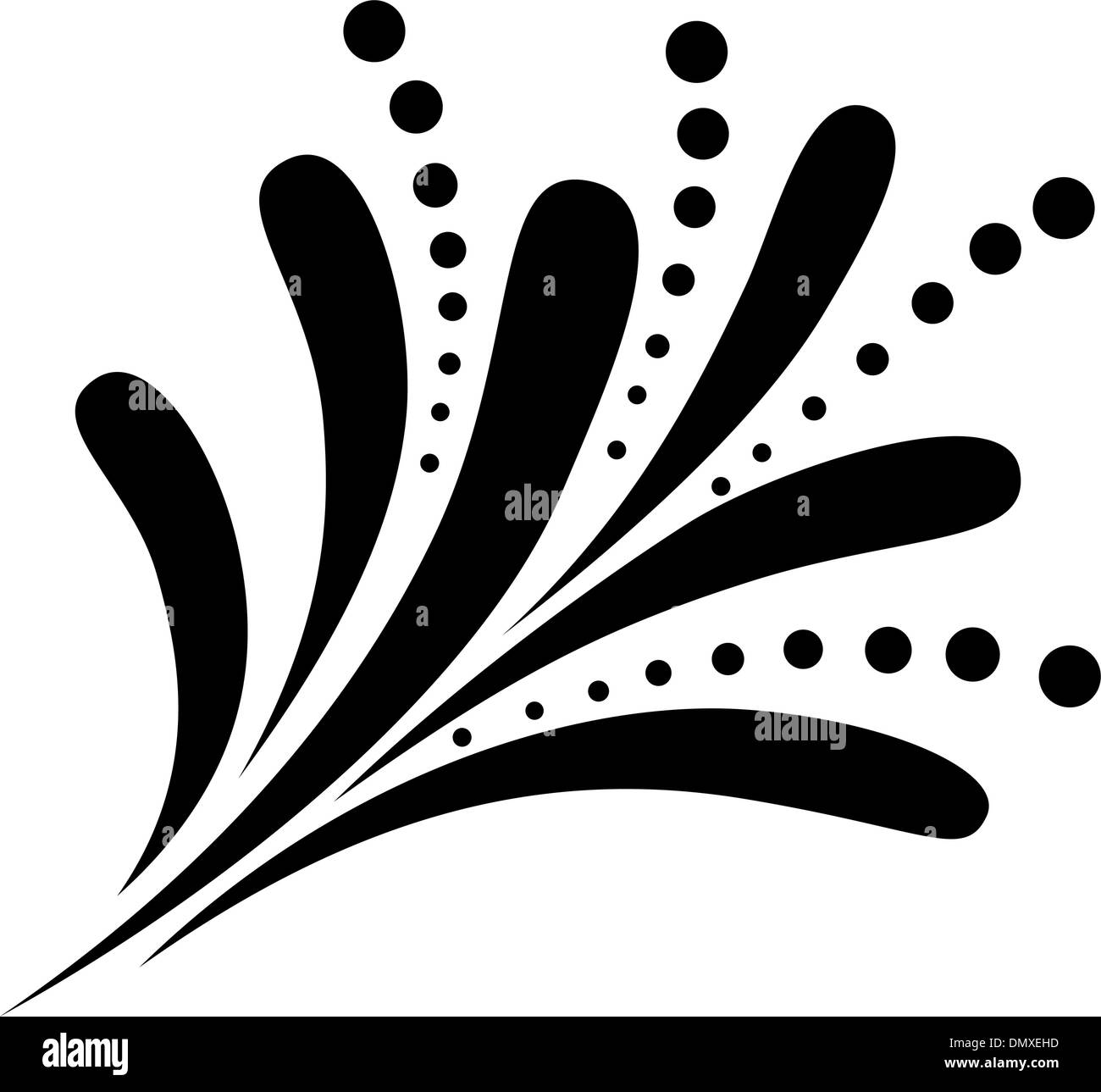 Abstrakte florale silhouette Stock Vektor