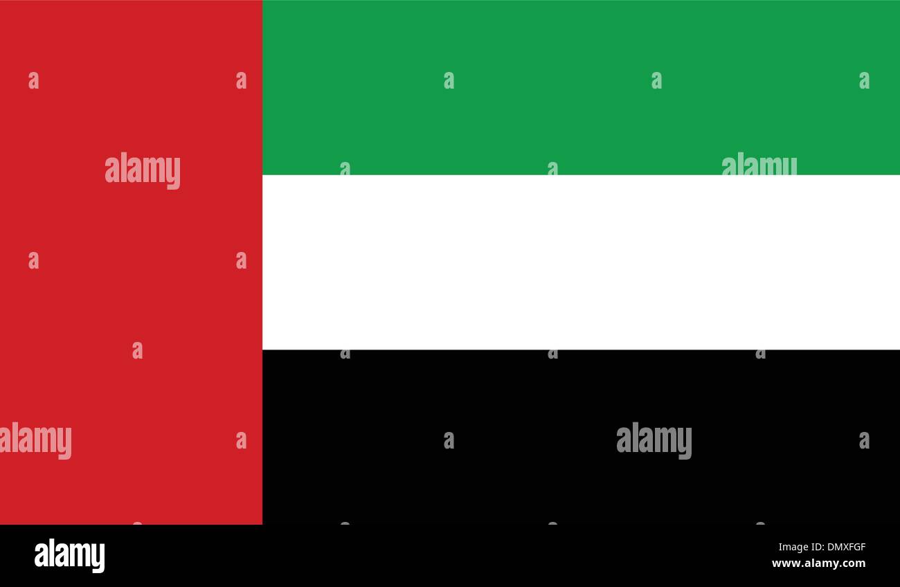 Flagge der Vereinigten Arabischen Emirate Stock Vektor