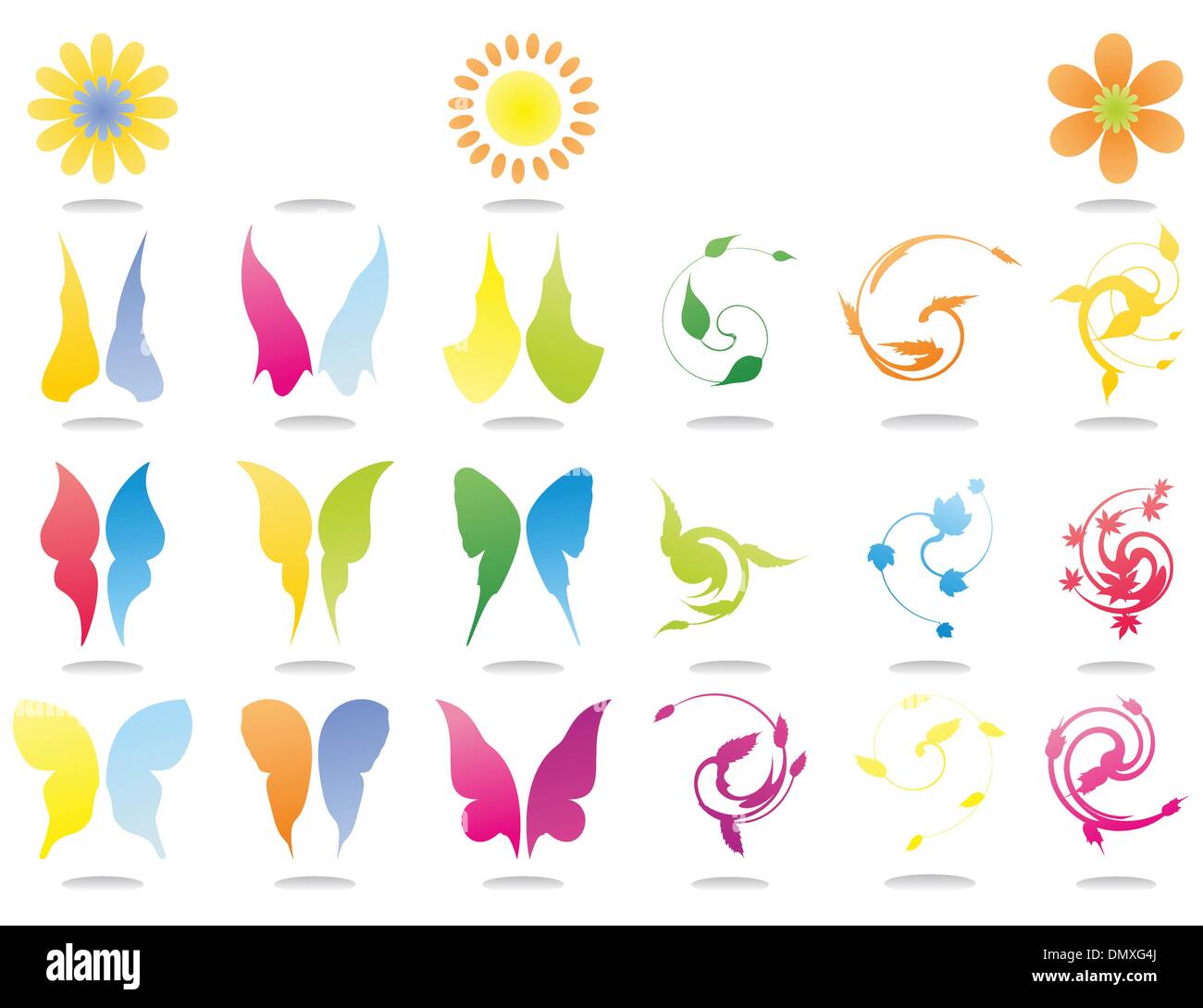 Fröhlich-Symbole Stock Vektor