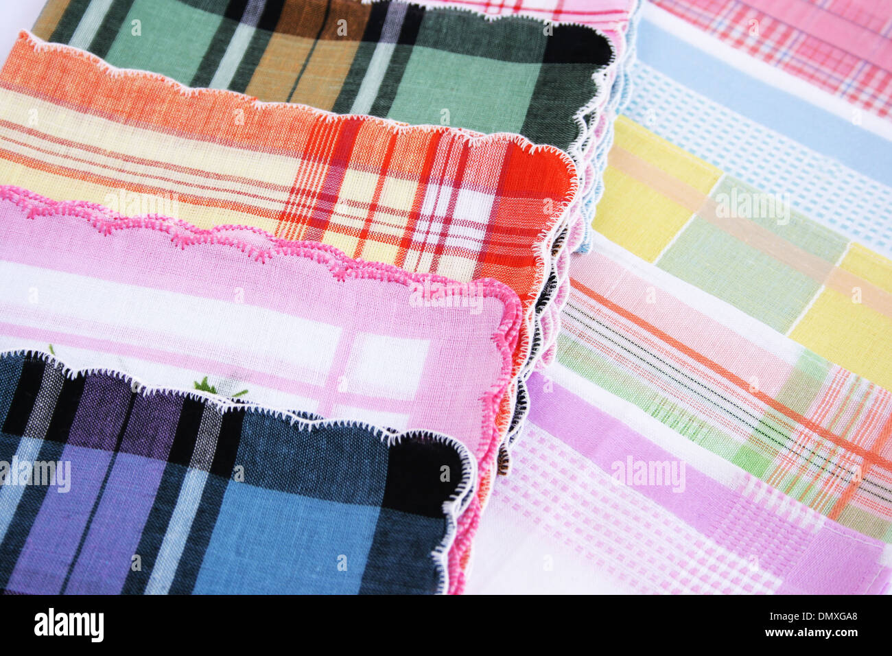 Stoff-Servietten als Hintergrund. Stockfoto