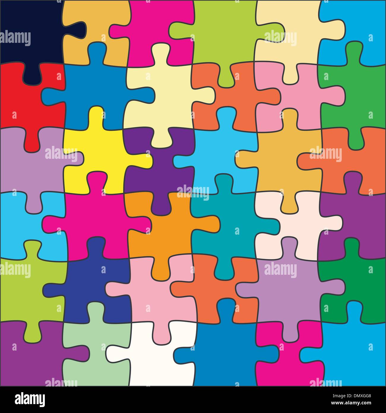 Vektor-buntes Puzzle-Hintergrund Stock Vektor