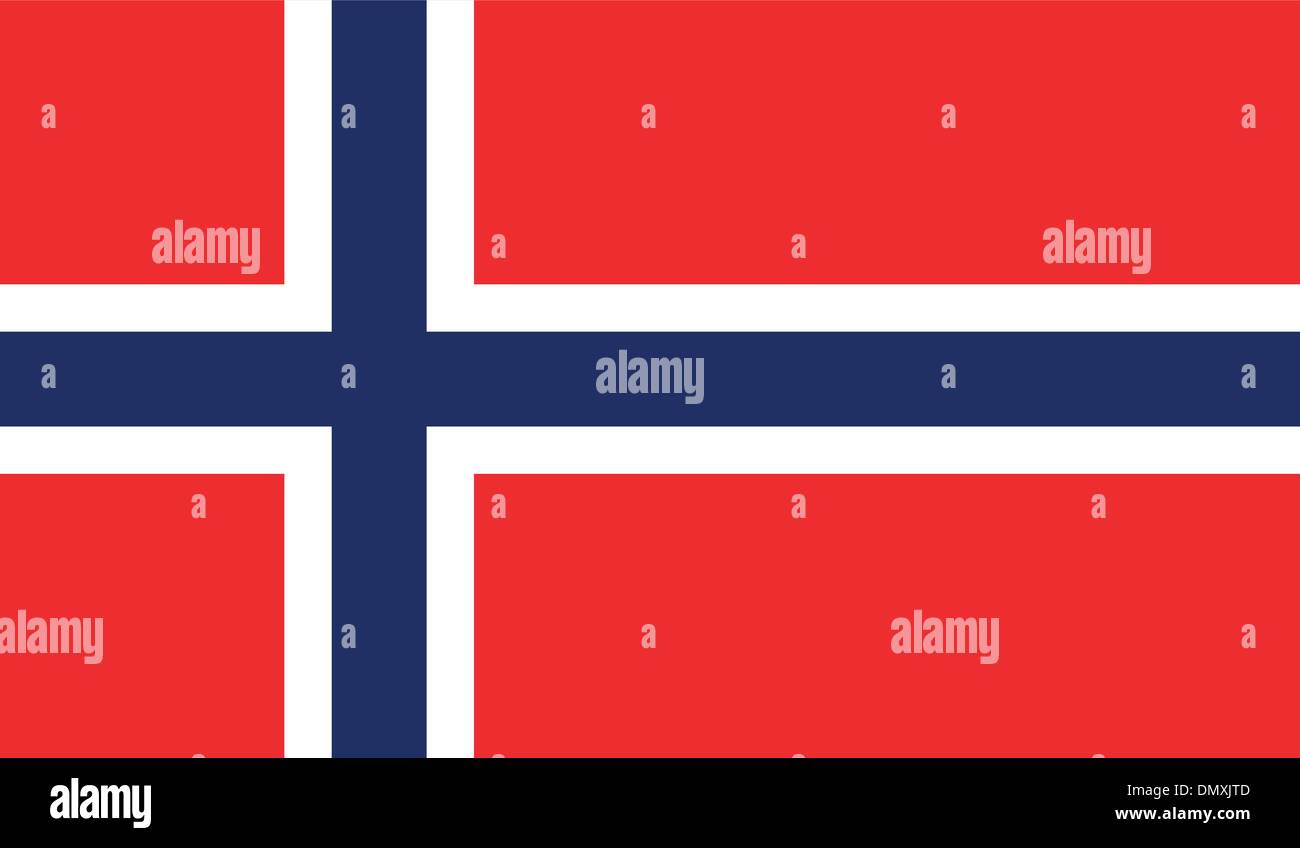 Norwegen-Flagge Stock Vektor