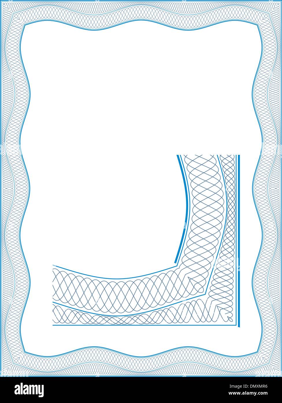 Klassische Guilloche Grenze für Diplom oder Zertifikat Stock Vektor