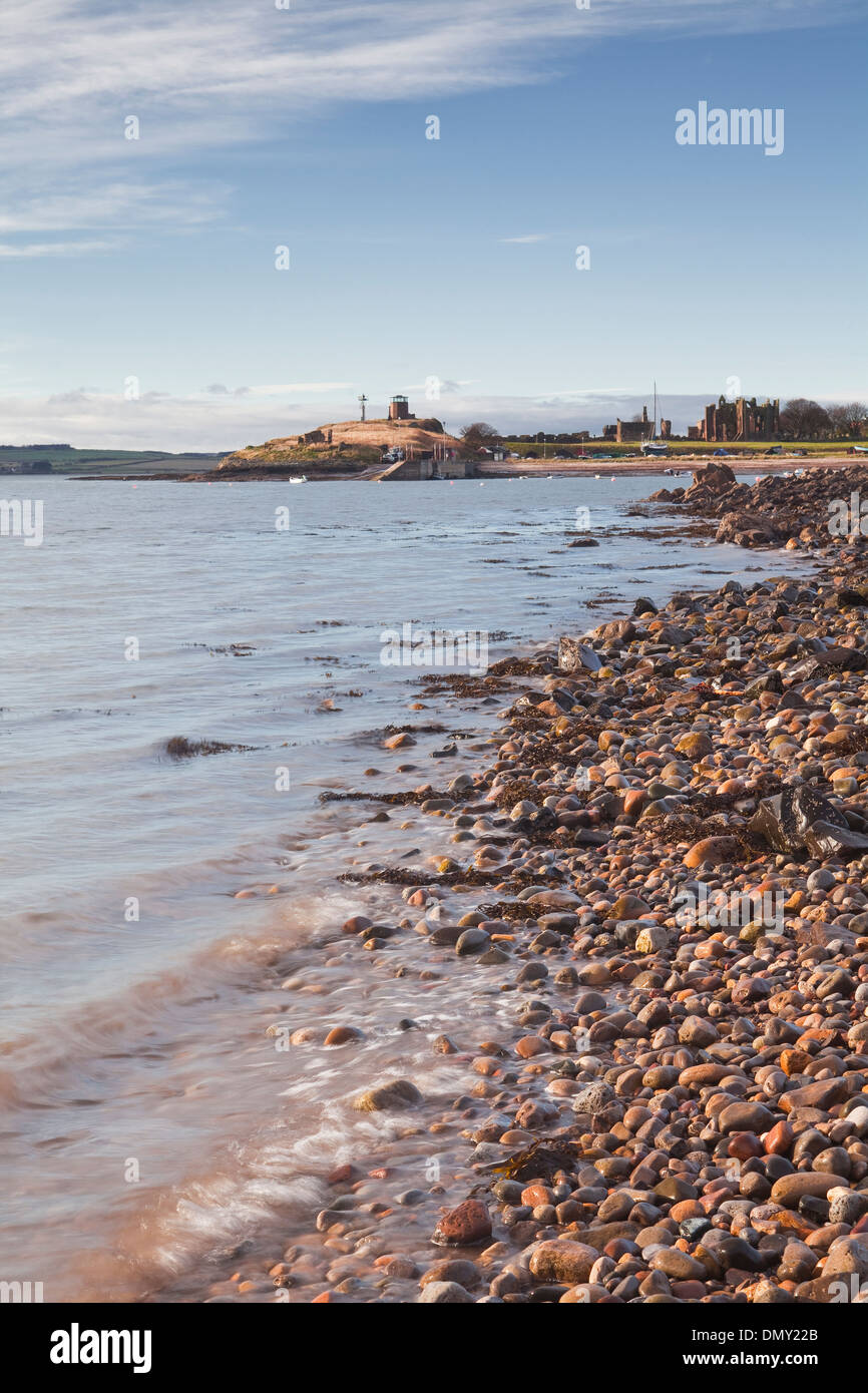 Holy Island an der Küste von Northumberland. Stockfoto