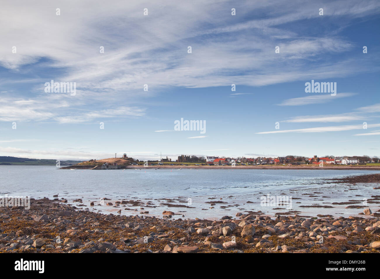 Holy Island an der Küste von Northumberland. Stockfoto