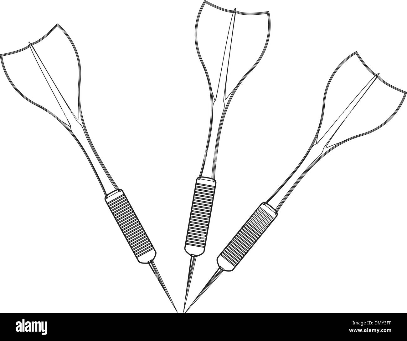 Dart-Vektor Stock Vektor