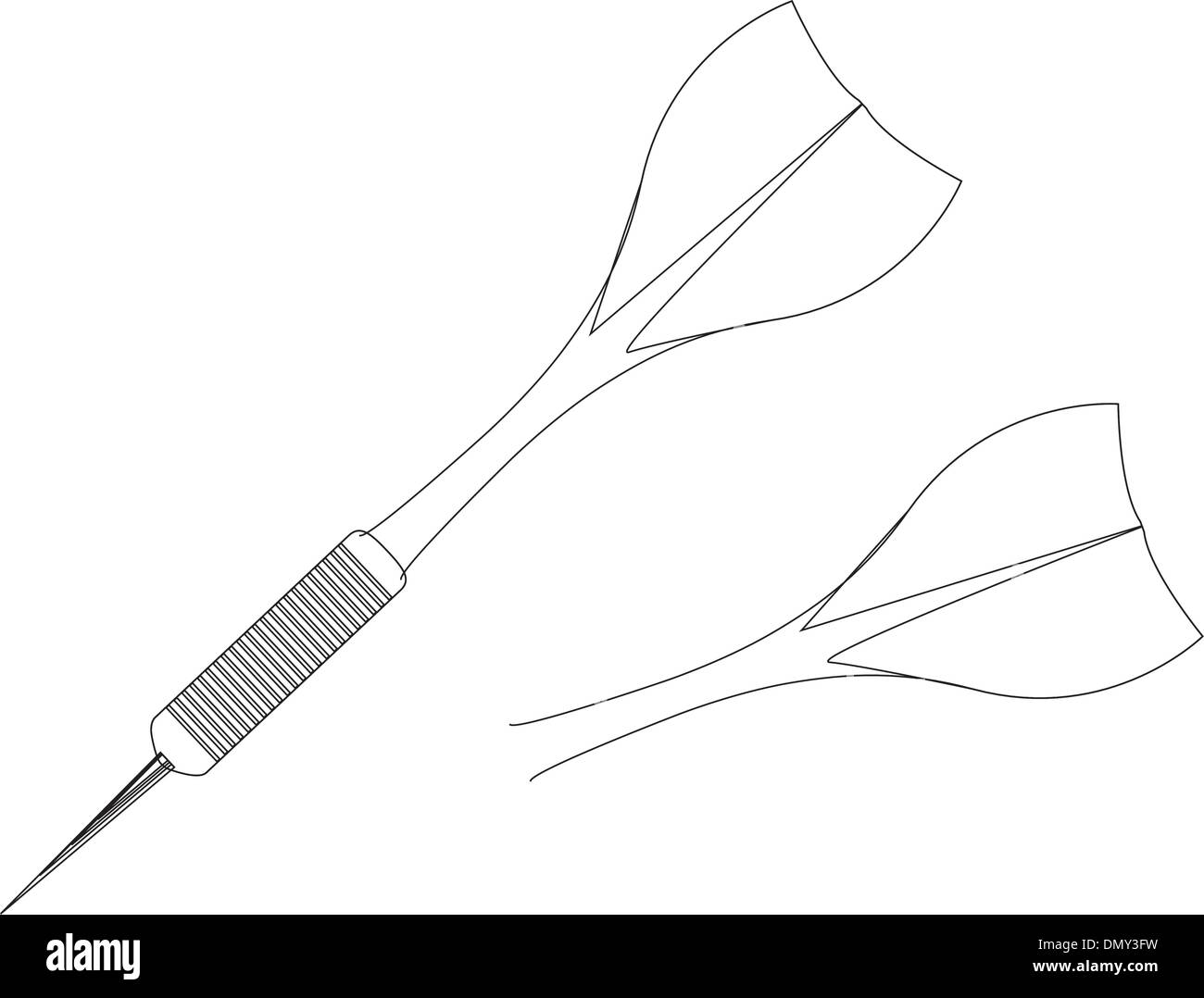 Dart-Vektor Stock Vektor