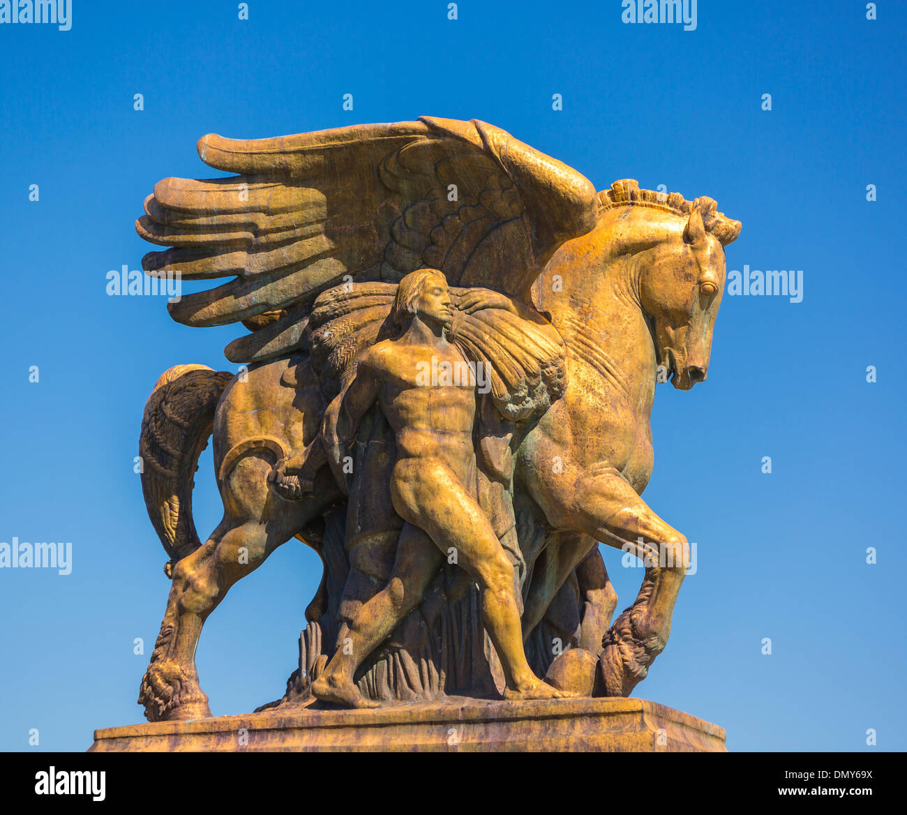 WASHINGTON, DC, USA - Bronze-Skulptur "Musik und Ernte" von Bildhauer James Earle Fraser. Stockfoto