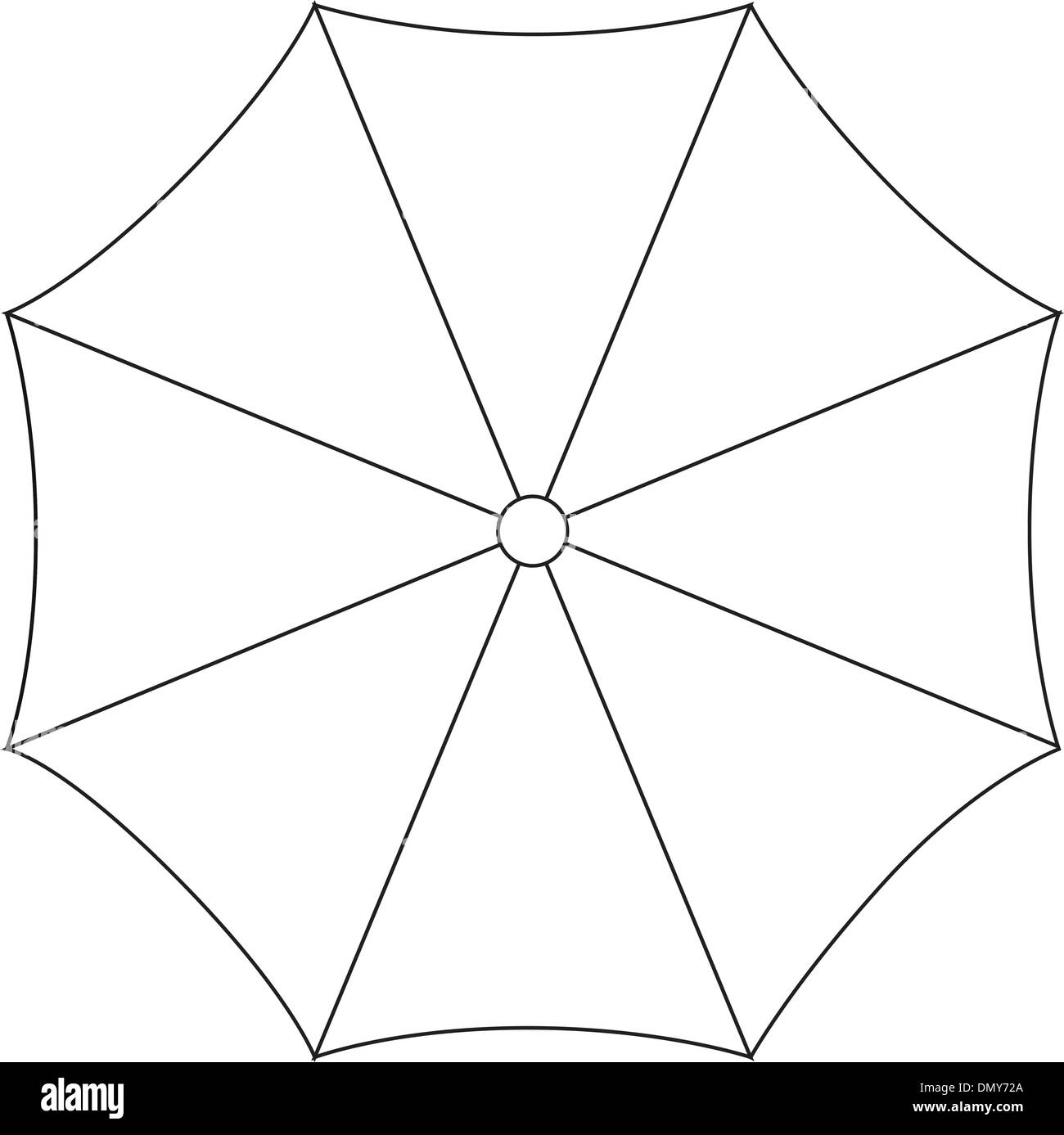 Regenschirm auf weißem Hintergrund. Vektor-illustration Stock Vektor