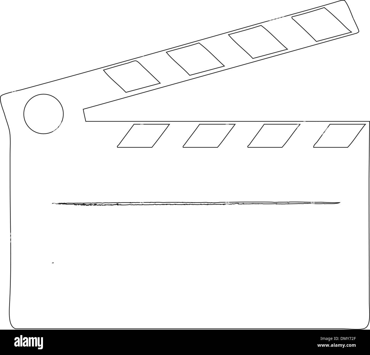 Film Clap Board Kino - Vektor-illustration Stock Vektor