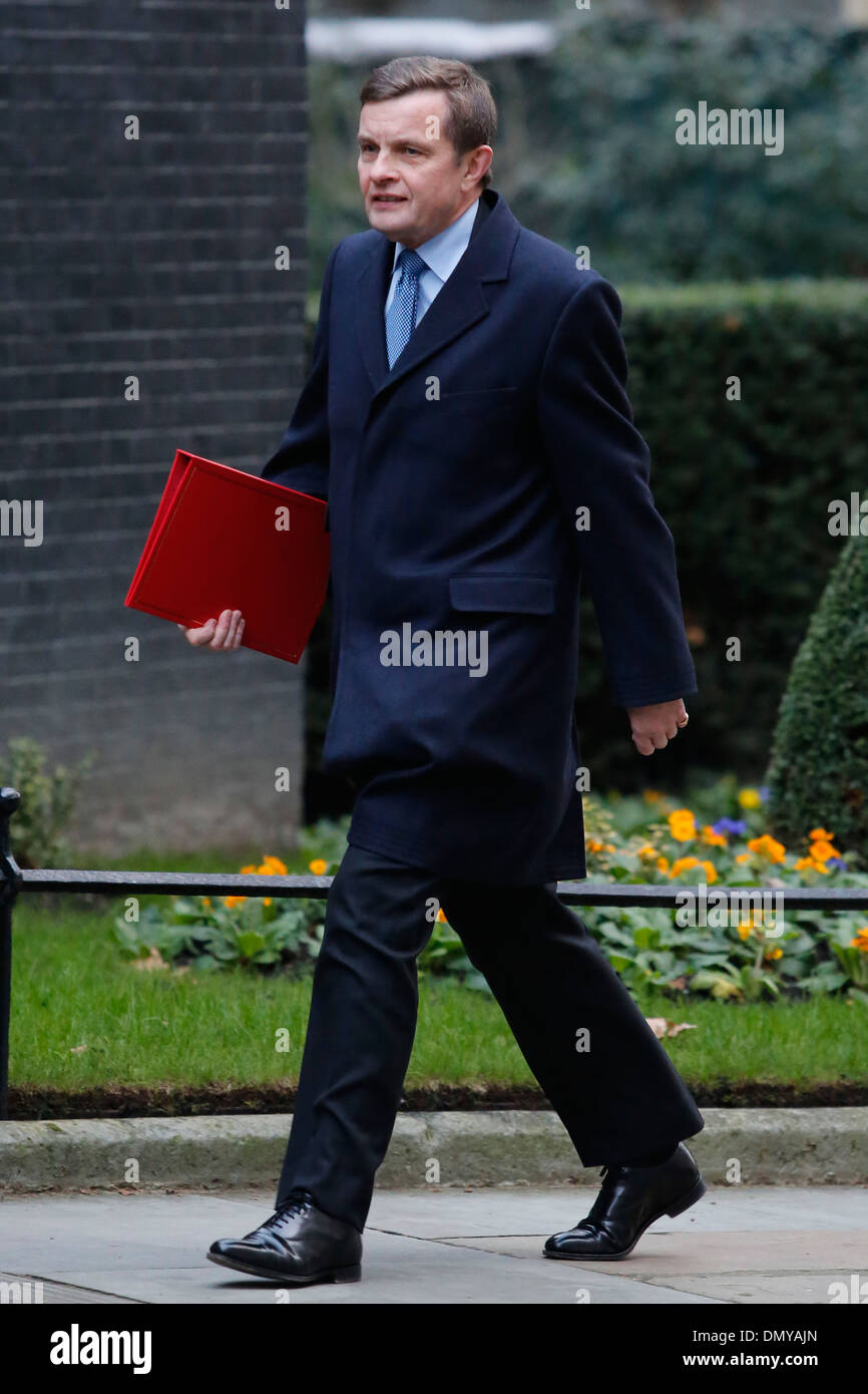 Welsh Secretary David Jones besucht der wöchentlichen Kabinettssitzung an Nummer 10 Downing Street 15. Januar 2013 in London Großbritannien. Stockfoto