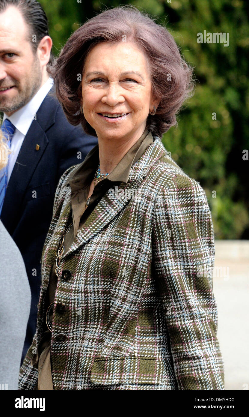 Die Königin Sofia in einer öffentlichen Veranstaltung in Mallorca Stockfoto
