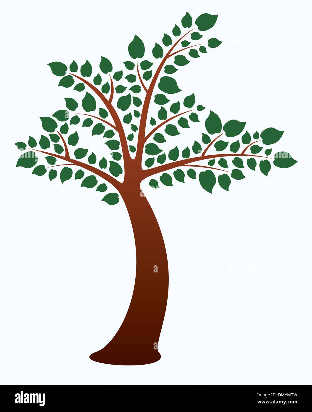 Vektor-Baum mit Blättern Stock Vektor