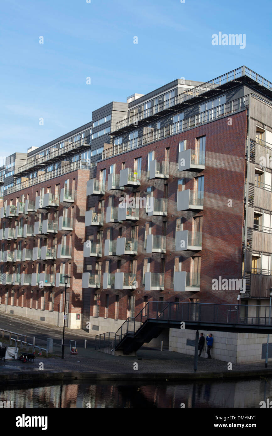 Neues Appartementhaus von Rochdale Kanal Brewer St Manchester England Stockfoto