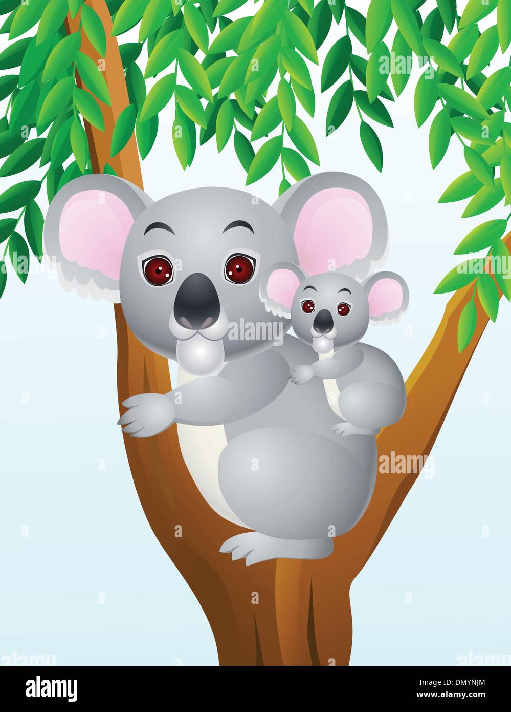 Mutter und Baby koala Stock Vektor