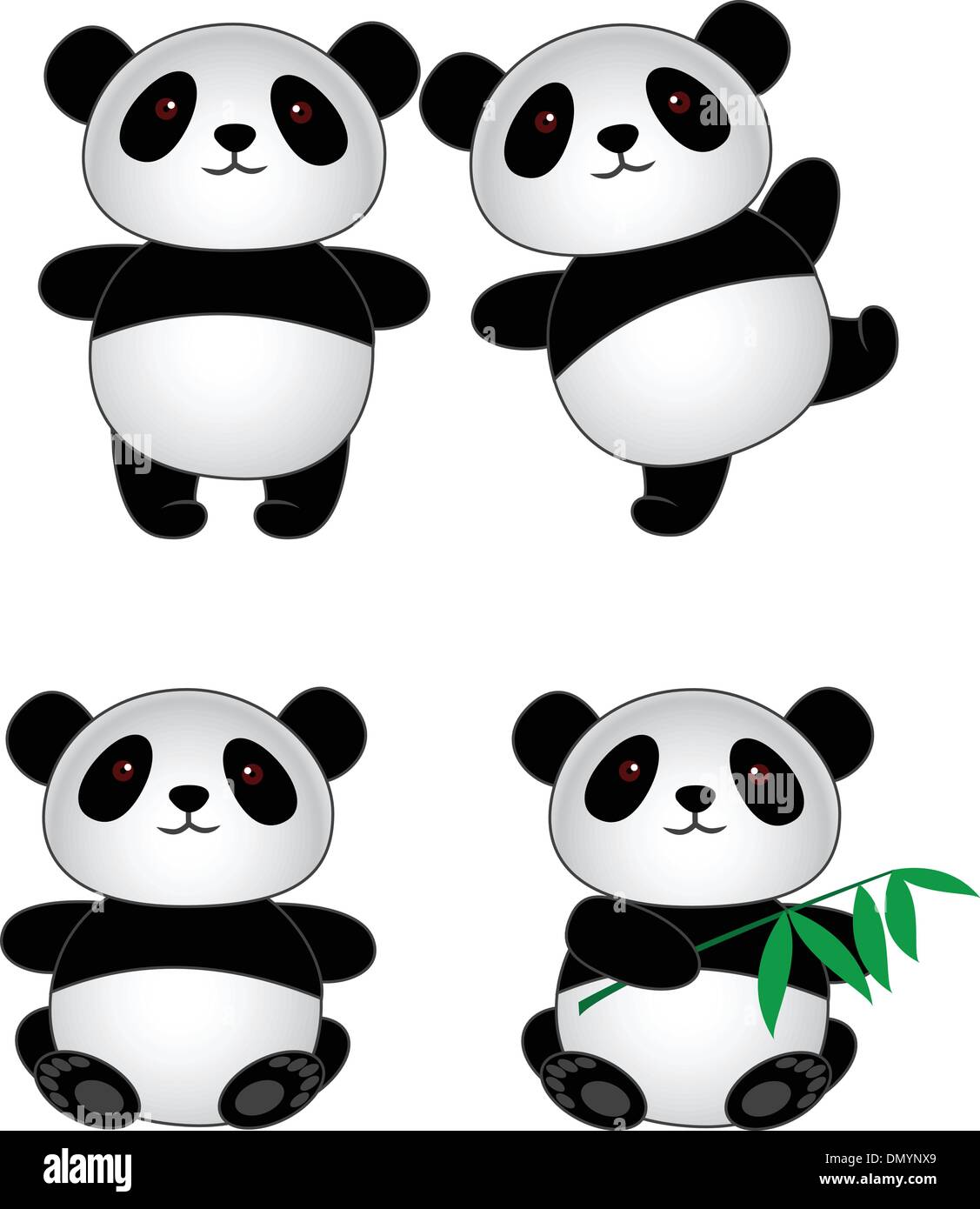 Panda-cartoon Stock Vektor