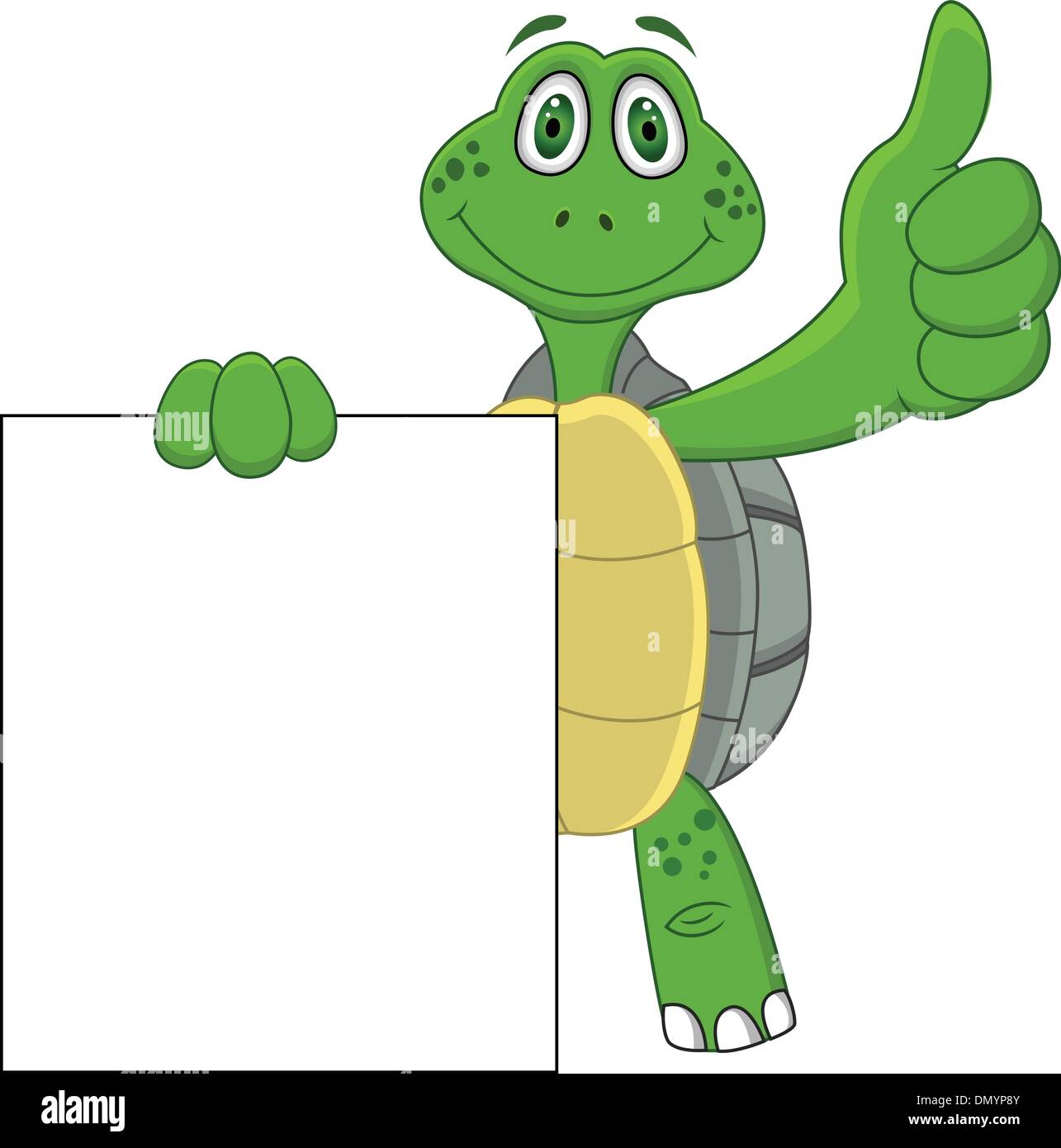 Schildkrote Comic Mit Daumen Stock Vektorgrafik Alamy