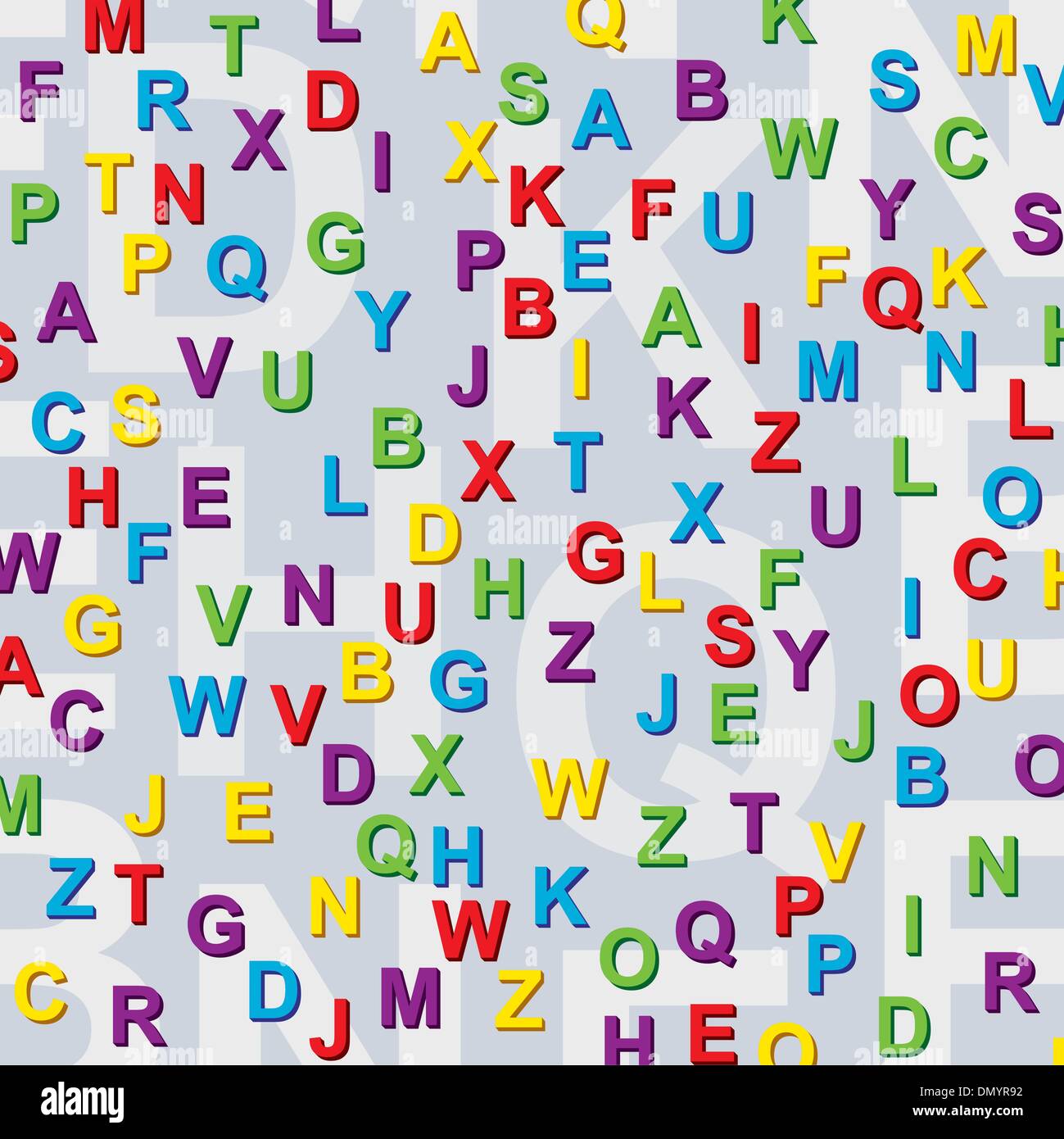 Vektor Hintergrund des bunten Buchstaben Stock Vektor