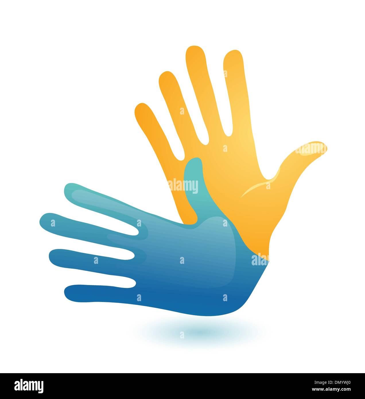 Taube Hand Geste Sprachsymbol. Zwei Vektor-Arme-Icon-design Stock Vektor