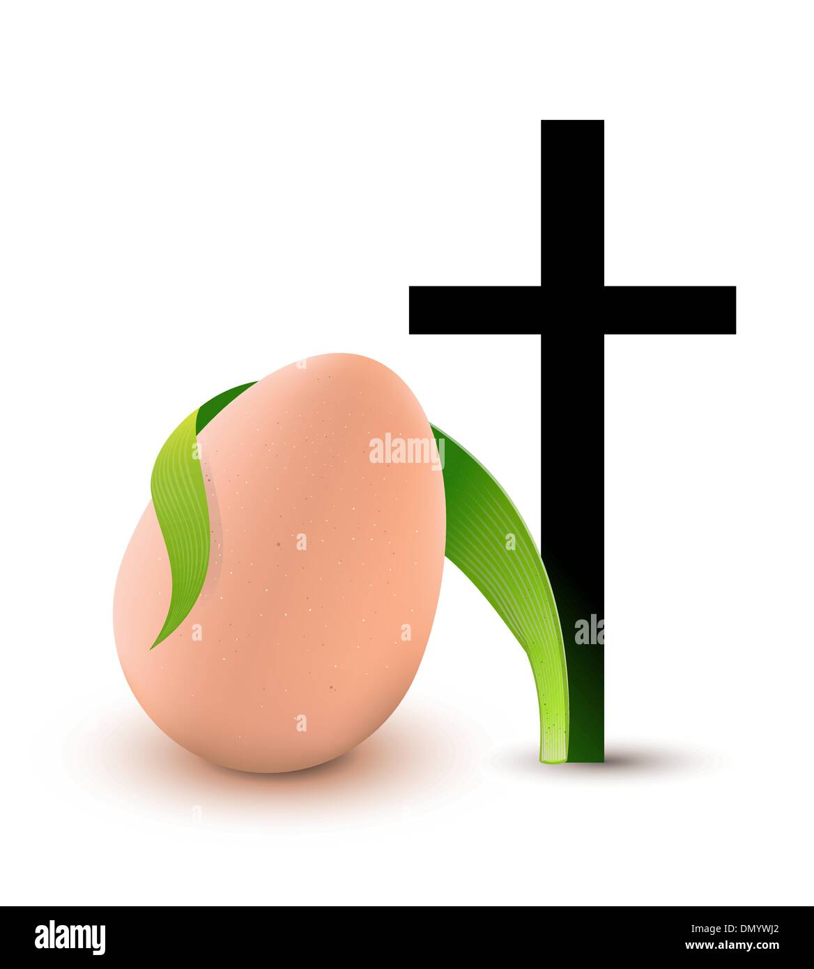 Überqueren und Ei Ostern Religion Symbole Stock Vektor