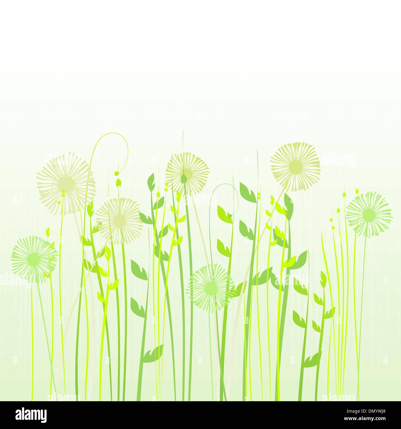 Blumenkarte, Wiese Stock Vektor