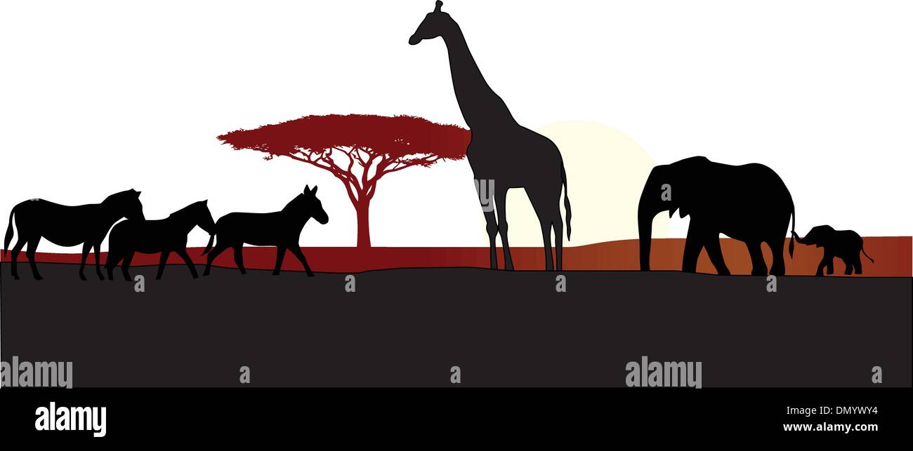 Safari-Hintergrund Stock Vektor