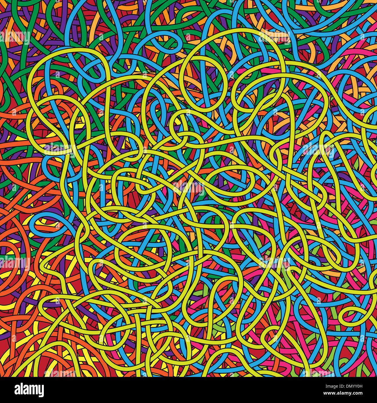 Hintergrund mit komplizierten Seil Stock Vektor