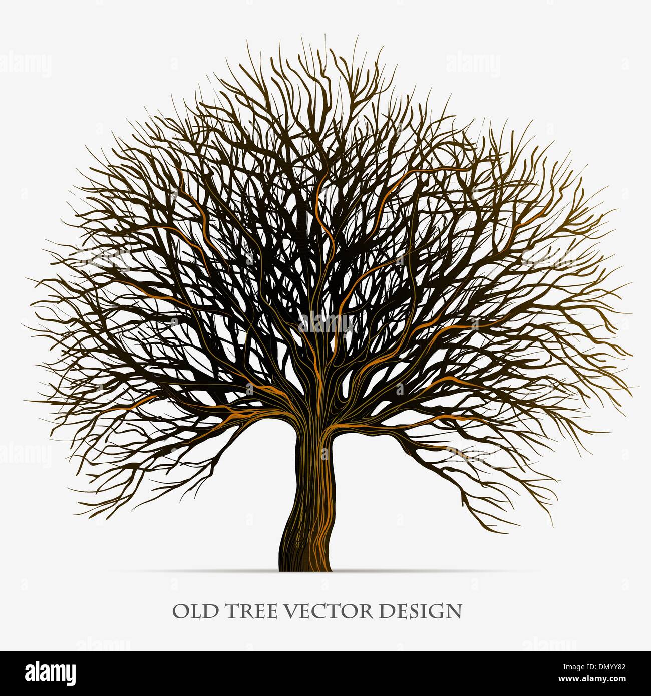 Baum-Vektor-Silhouette-Illustration-design Stock Vektor