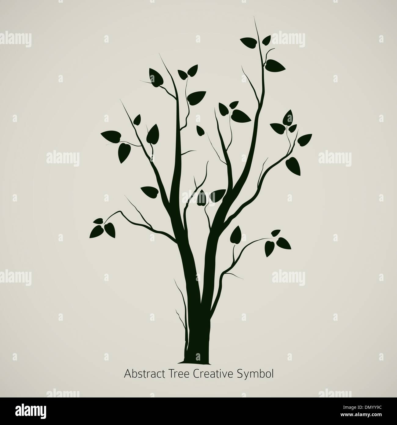 Baum Pflanzen-Vektor-Illustration. Natur abstrakt Design symbolPrint Stock Vektor