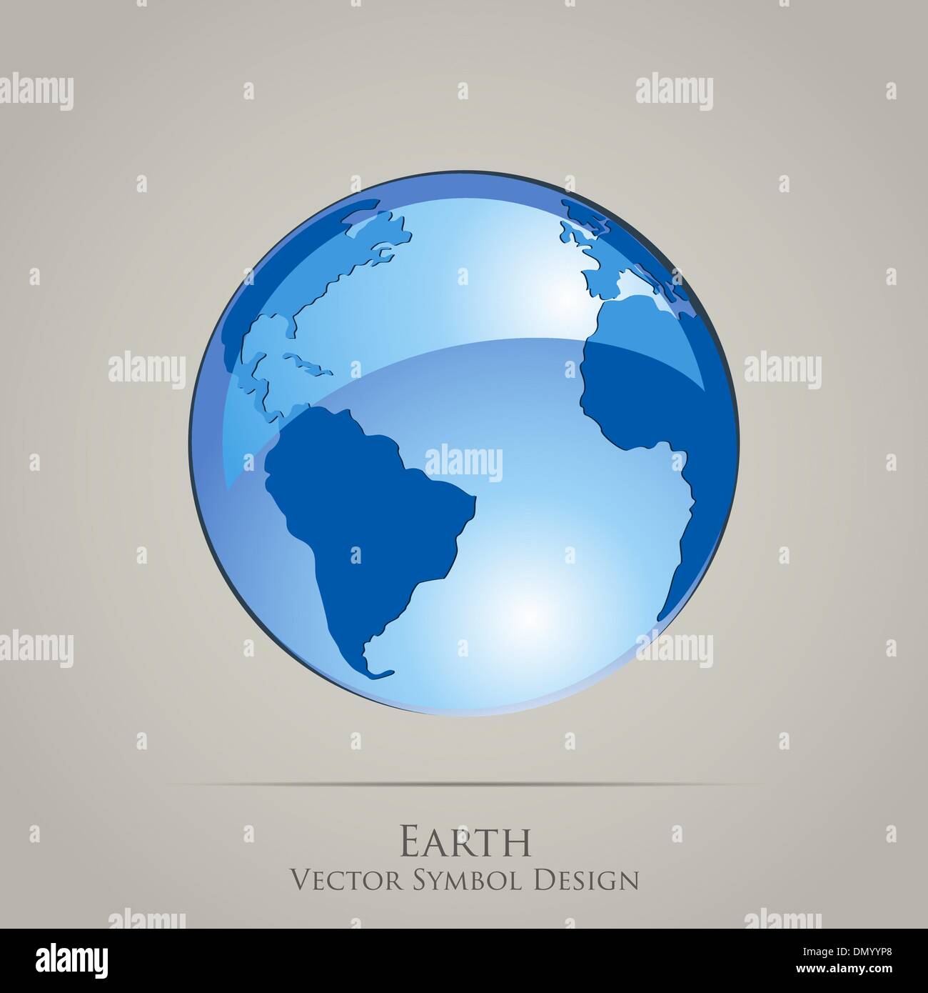 Earth Planet Globussymbol Vektor Stock Vektor