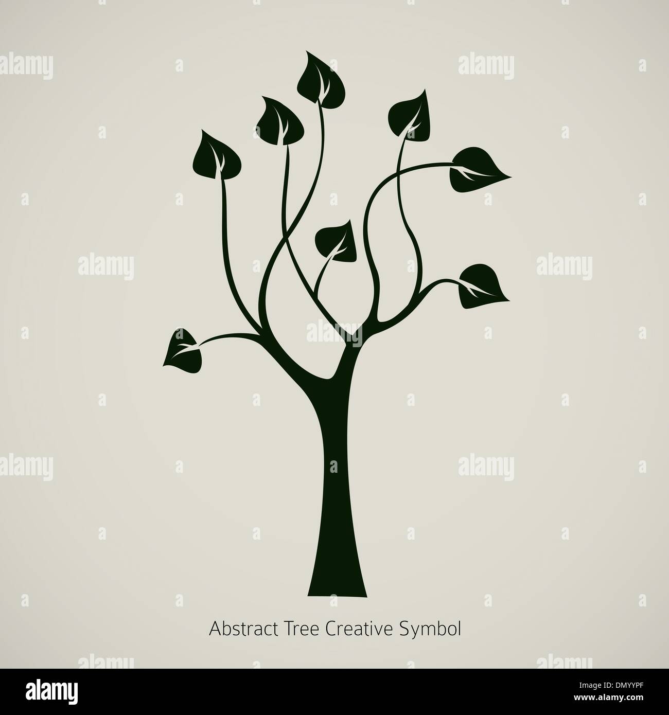 Baum Pflanzen-Vektor-Illustration. Natur abstrakt Design-symbol Stock Vektor