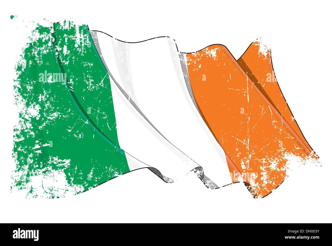 Grange Flagge von Irland Stock Vektor