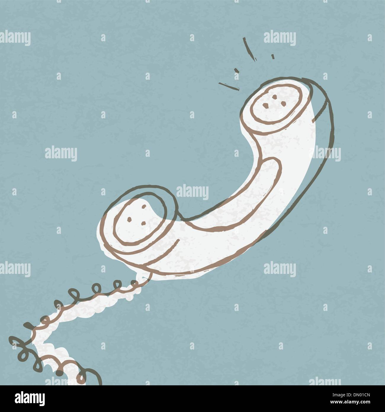 Mobilteil mit Draht. Retro-folgeden Vektor-Illustration, EPS10 Stock Vektor