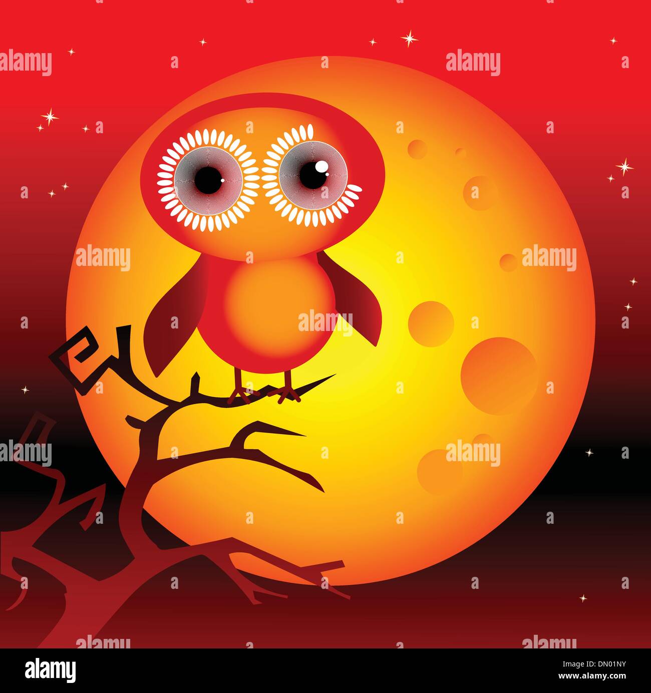 Magische Eule Stock Vektor