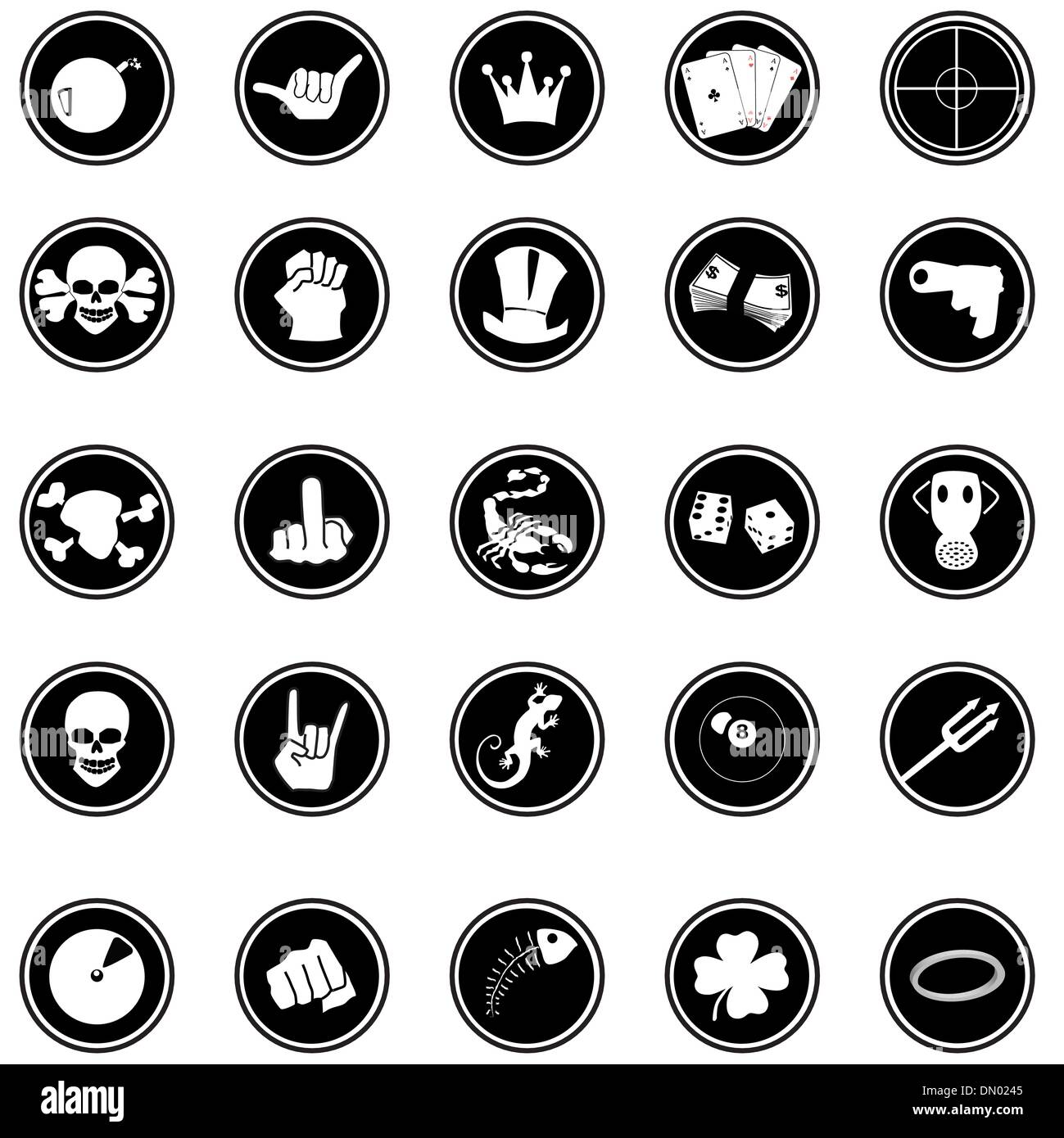 Comic-Tasten set Stock Vektor