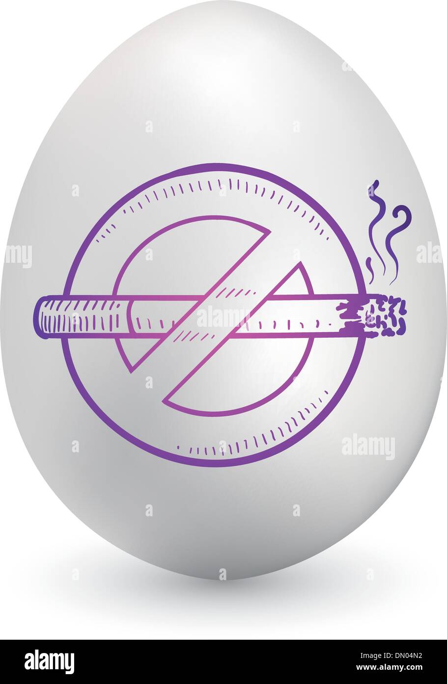 Kein Rauchen Osterei Vektor Stock Vektor