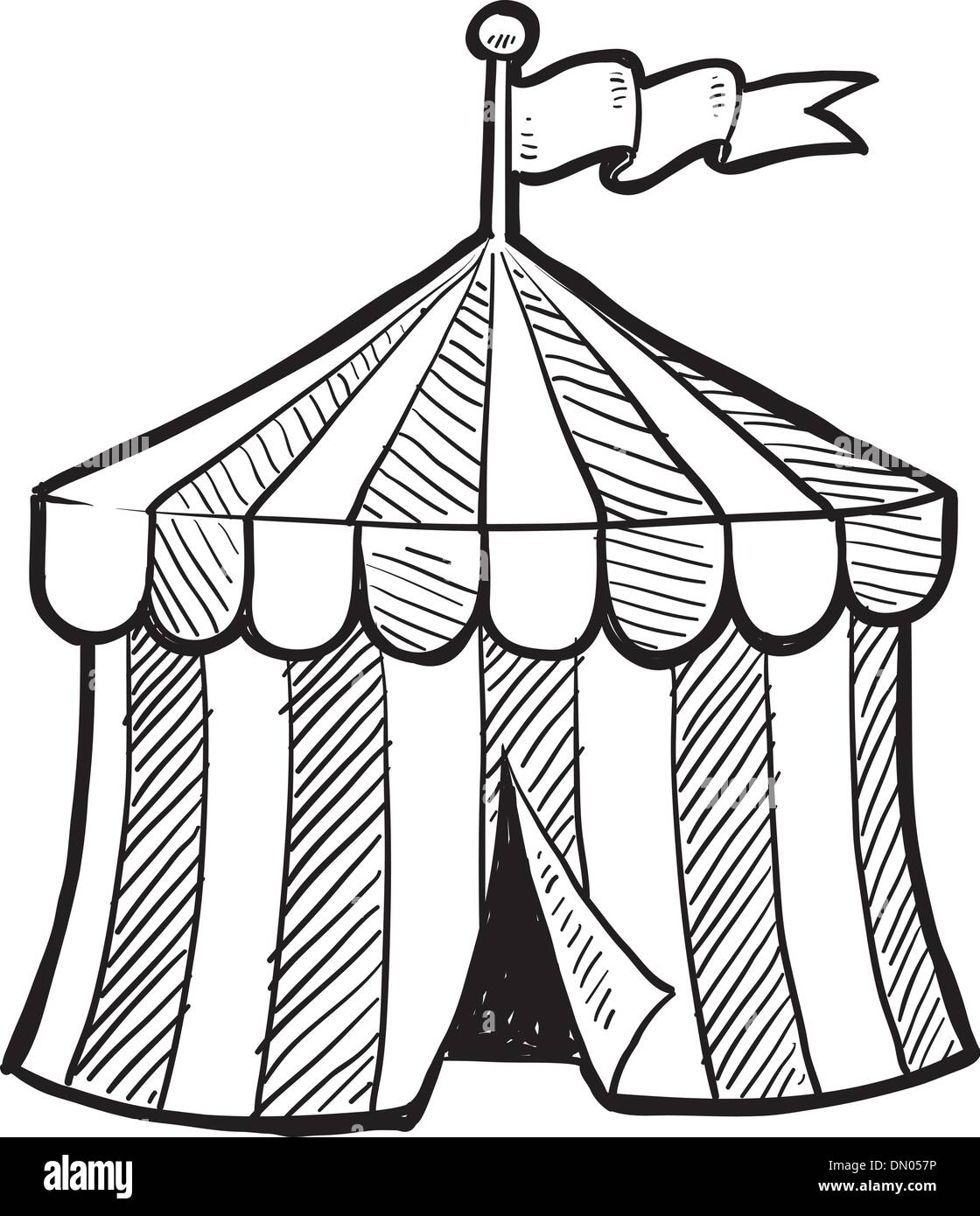 Zirkus Zirkuszelt Vektor Skizze Stock-Vektorgrafik - Alamy