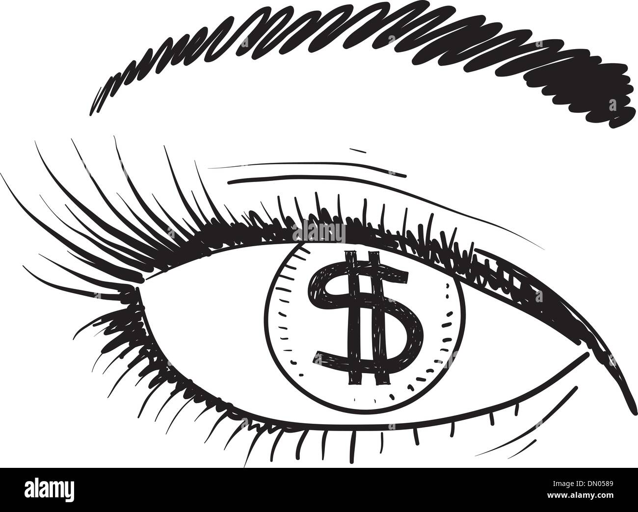 Auge für Vektor-Geld Stock Vektor